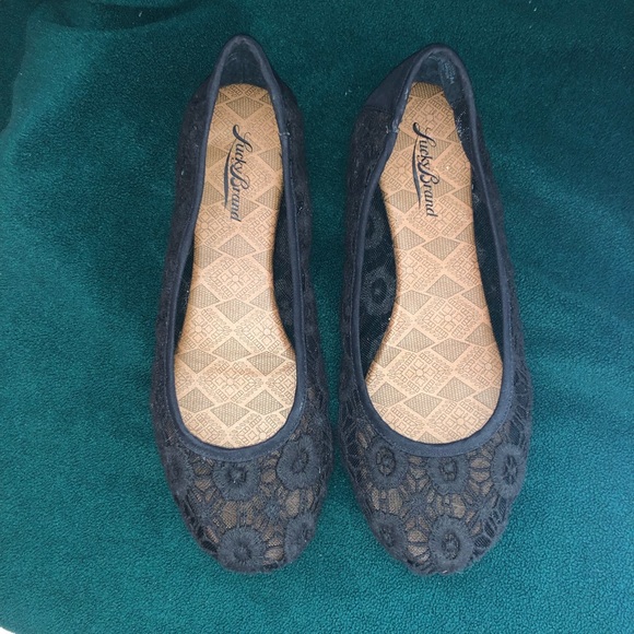 Lucky Brand Shoes - Lucky Brand Edmonda black lace ballet flats